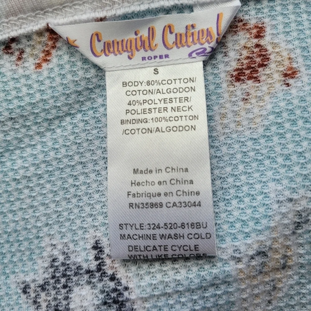 Roper Cowgirl Cuties Retro Horse Print Pajama Set, BNWT, Size S